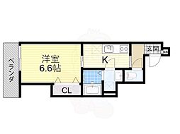 クレアール西今川 1Kの間取図画像