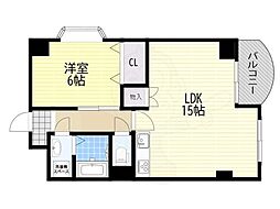 サンキライフ白遙 1LDKの間取図画像