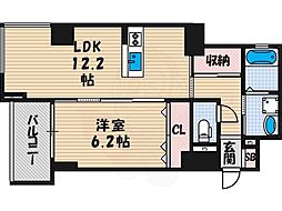 アーク・アベニュー・アベノ 1LDKの間取図画像