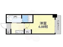 GrandPacific北畠 1Kの間取図画像
