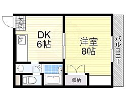 メゾン・ド・ソンジュ 1DKの間取図画像