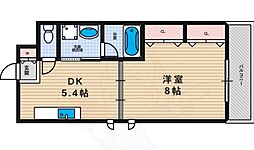 イーストコーストヴィラ 1DKの間取図画像