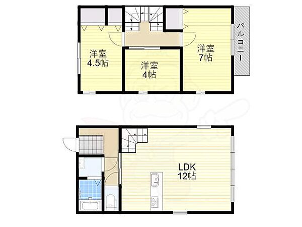 大阪府箕面市箕面６丁目(賃貸一戸建3LDK・1階・79.67㎡)の写真 その2