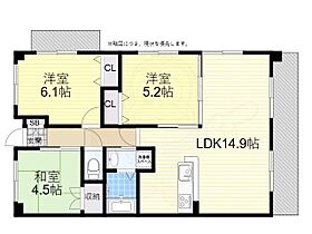 ヴェルデュール千里山西弐番館  ｜ 大阪府吹田市千里山西２丁目11番5号（賃貸マンション3LDK・2階・64.00㎡） その2