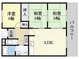 パークサイド山田 3LDKの間取図画像