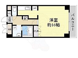 桃山台アルビラ 1Kの間取図画像