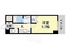 ベルクレール緑地公園 1Kの間取図画像