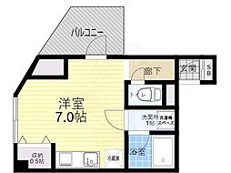 イーストコート ワンルームの間取図画像