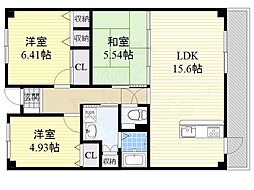 ウイング旭ケ丘 3LDKの間取図画像