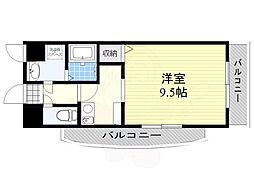 ブロード千里中央 1Kの間取図画像