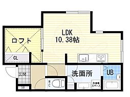 ディアコート向丘 1LDKの間取図画像