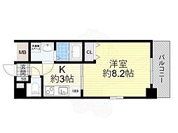 プロスペクト豊中服部 1Kの間取図画像