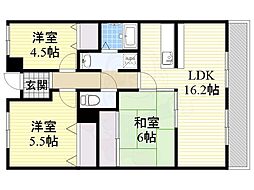 コアロード千里 3LDKの間取図画像