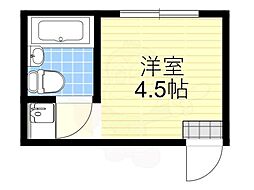 メゾン千里山 ワンルームの間取図画像