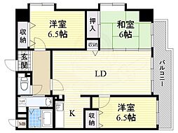 ボヌール千里中央 3LDKの間取図画像