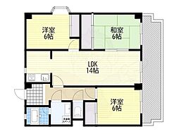 ステラハイツ千里 3LDKの間取図画像