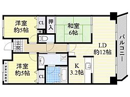 グレンエデン北谷 3LDKの間取図画像