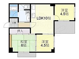 南千里ハイツ 3LDKの間取図画像