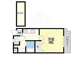 プリオールドゥ 1Kの間取図画像