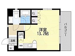 エデラカーサ ワンルームの間取図画像
