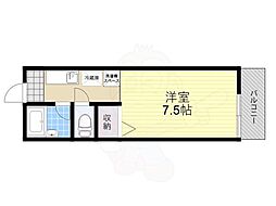 ワイズ弐番館 1Kの間取図画像