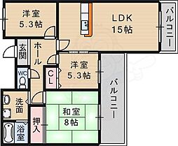 ラヴィスタ東豊中 3LDKの間取図画像