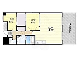 グリーンヒル 2LDKの間取図画像