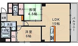 千里泉マンション 2LDKの間取図画像