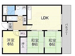 パークサイド山田 3LDKの間取図画像