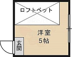メゾン千里山 ワンルームの間取図画像