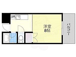 グランピーノ桃山台 ワンルームの間取図画像