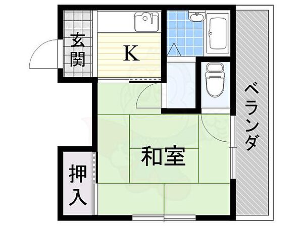 エンジェリマンション ｜大阪府茨木市中総持寺町(賃貸マンション1K・3階・27.00㎡)の写真 その2