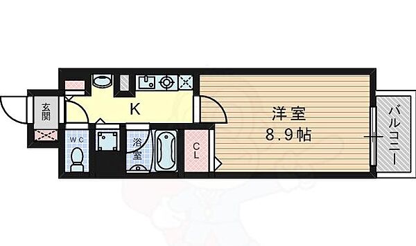 プラン・ソレイユ ｜大阪府高槻市富田町３丁目(賃貸マンション1K・6階・27.46㎡)の写真 その2