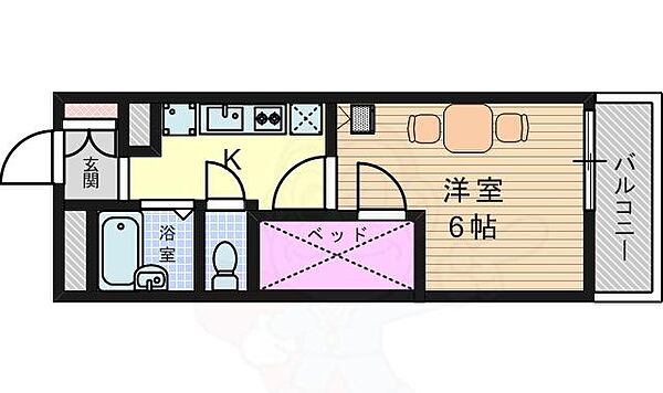 レオパレスあゆみ ｜大阪府高槻市中川町(賃貸マンション1K・2階・19.87㎡)の写真 その2