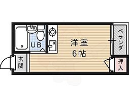 鈴木マンション ワンルームの間取図画像