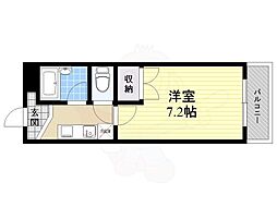 サンライン富田丘 5階1Kの間取り