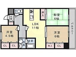 カサエステ一番館 3LDKの間取図画像