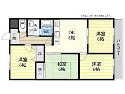 ダイアマンション 4DKの間取図画像