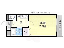 エストマンション 1Kの間取図画像