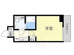 セレニテ高槻 1Kの間取図画像