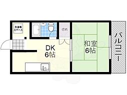 エステートピアみどりケ丘 1DKの間取図画像