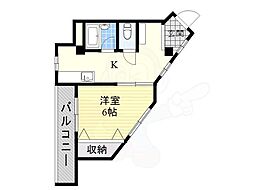 アンフィニィ・庄3 1Kの間取図画像