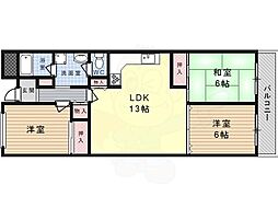 クレール 3LDKの間取図画像