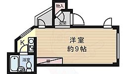 アキシノハイツ 1Kの間取図画像
