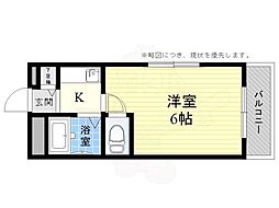 フルーレ 1Kの間取図画像