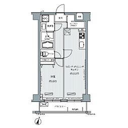 メゾンカルム西新宿 1LDKの間取図画像