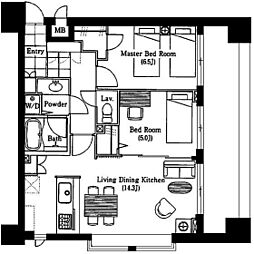 ラナイタウンルネッサンスプラザハウス 2LDKの間取図画像