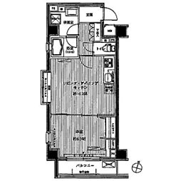 メゾンカルム西新宿 1LDKの間取図画像