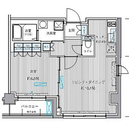 ヒューリックレジデンス茗荷谷 1LDKの間取図画像
