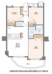 メディウス藤沢 2SLDKの間取図画像